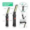 4 luces LED de trabajo COB recargables con base magnética