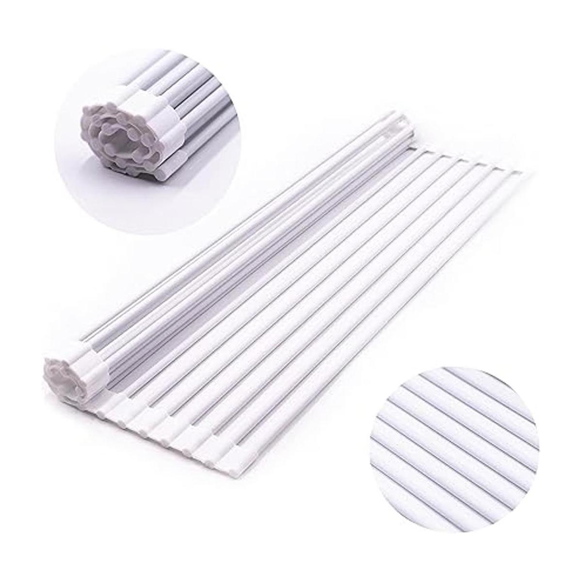 Estante de secado de platos multiusos enrollable con