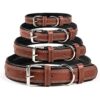 Collar de cuero genuino Orsus para perros grandes cuello