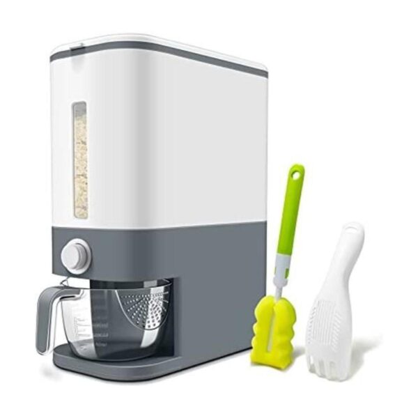 Lenwi Dispensador de arroz de 25 libras recipientes