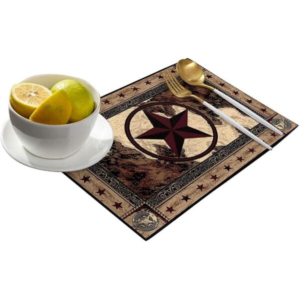 MACONAA Western Texas Star Juego de 6 manteles_2