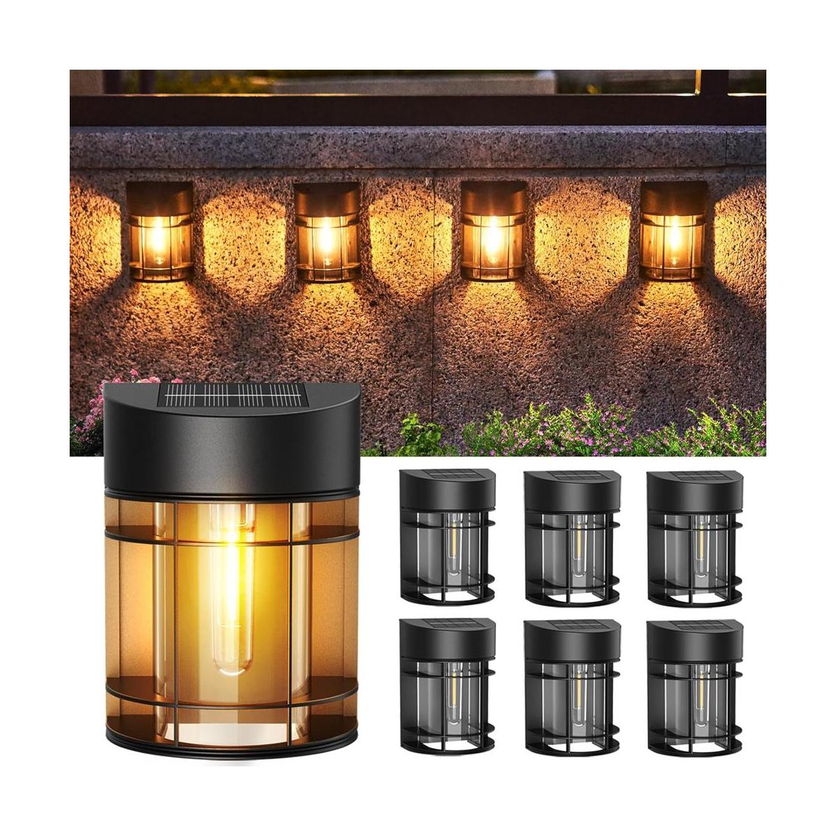 Luces solares de cerca para exteriores paquete de 6 luces