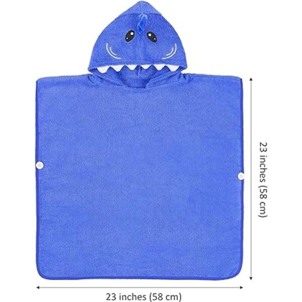 Hudz Kidz Poncho de toalla con capucha prémium para niños
