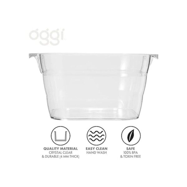 Oggi Bañera cuadrada acrílica para fiestas 16.75 x 14_2