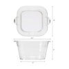 Oggi Bañera cuadrada acrílica para fiestas 16.75 x 14_6