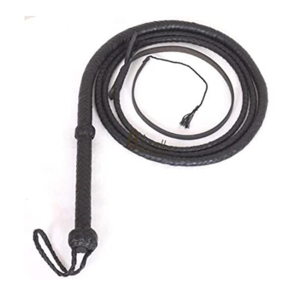 Indiana Jones Style Bull Whip 4 Foot 8 Plaits Real Cow_1