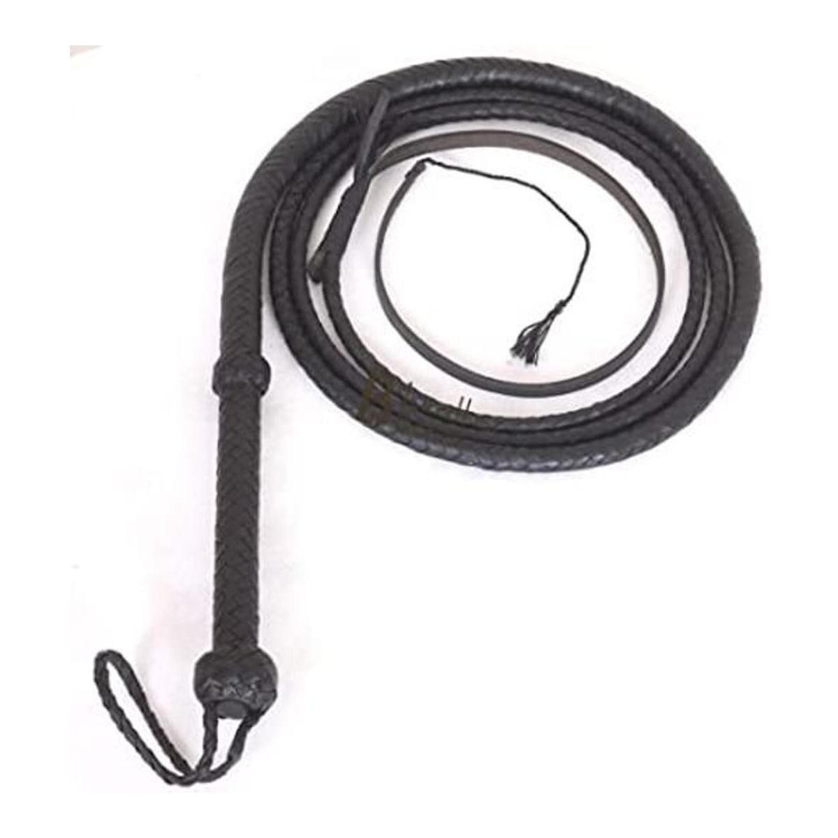 Indiana Jones Style Bull Whip 4 Foot 8 Plaits Real Cow