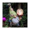 Garden Gnomes Statues Outdoor Decor with Solar Lights