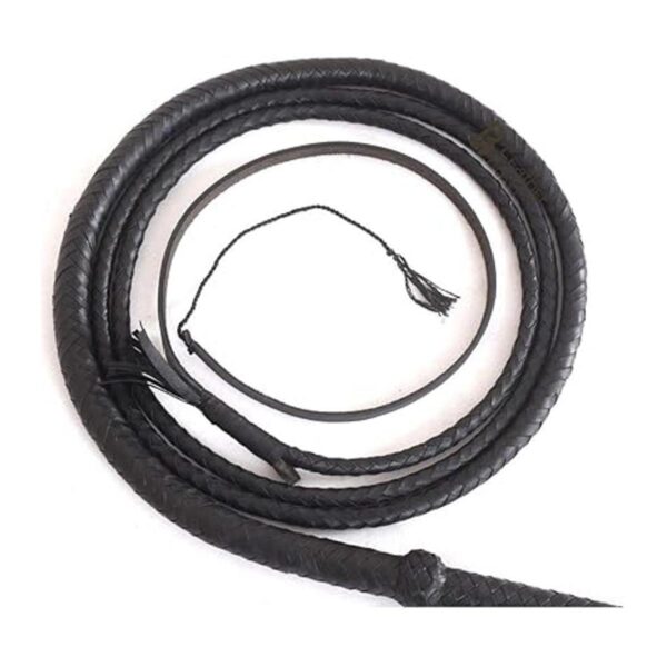 Indiana Jones Style Bull Whip 4 Foot 8 Plaits Real Cow_2