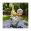 Garden Gnomes Statues Outdoor Decor with Solar Lights