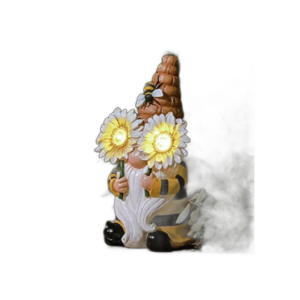 Estatua de gnomo de jardín figura de gnomo de abeja de