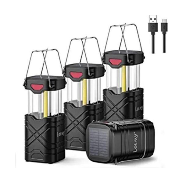 LETMY Paquete de 4 linternas LED recargables linternas_1