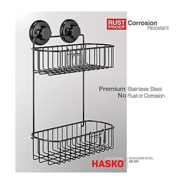 HASKO accessories Organizador de ducha con ventosa cesta_2