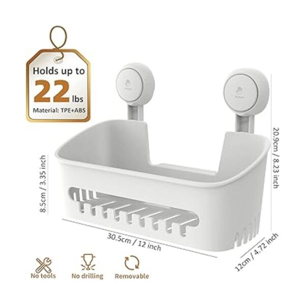 Cesta de ducha con ventosa para ducha paquete de 2_5