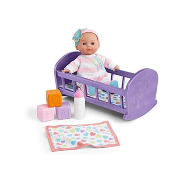 Kidoozie Lullaby Baby Playset Muñeca suave y cuna para_1