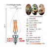 LiteHistory Bombilla LED E12 regulable de 6 W igual a 60 W_4