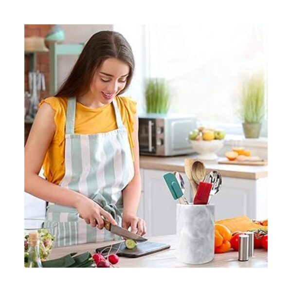 Homeries Soporte para utensilios de cocina de mármol
