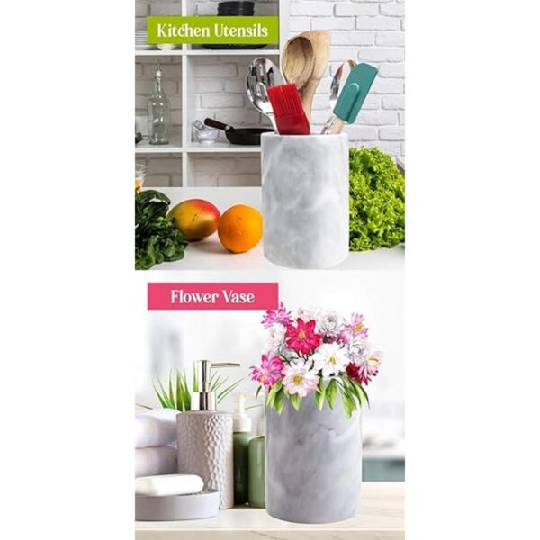 Homeries Soporte para utensilios de cocina de mármol