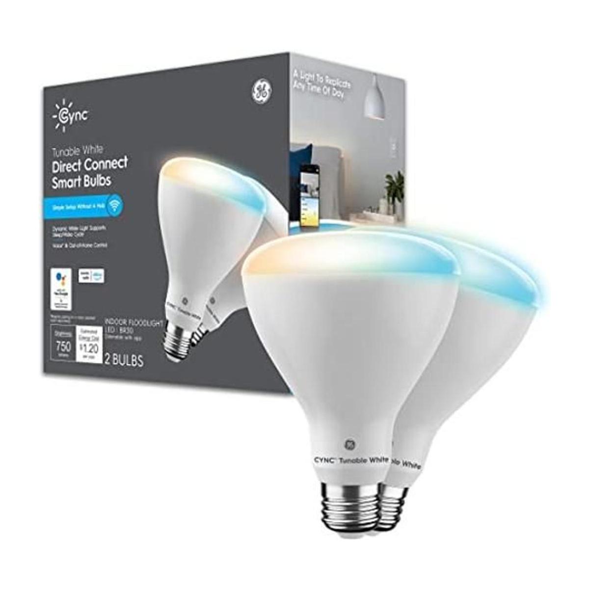 GE CYNC Bombillas LED inteligentes tonos blancos luces