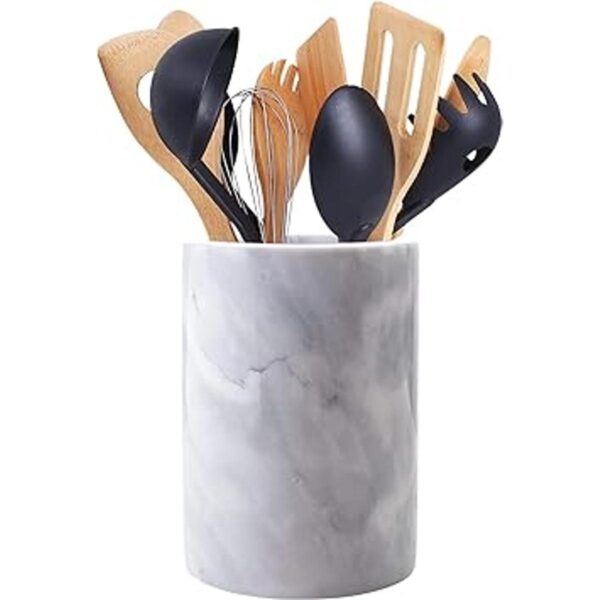 Homeries Soporte para utensilios de cocina de mármol
