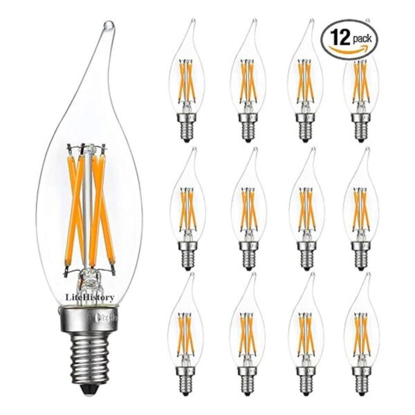LiteHistory Bombilla LED E12 regulable de 6 W igual a 60 W_1