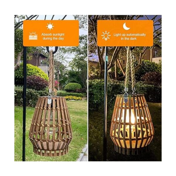Farol solar para exteriores lámparas de bambú para patio_2