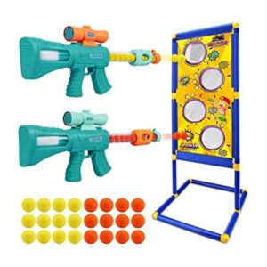 Juguete de disparo para niños 2 jugadores 24 bolas de_1