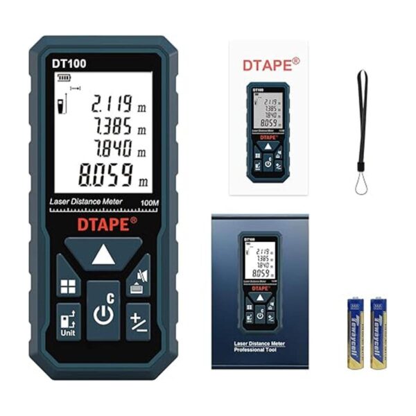 DTAPE Cinta métrica láser digital de 328 pies unidad de