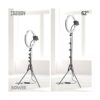 Kit de luz de anillo blancoRGB de 12 pulgadas con trípode_2