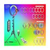 Kit de luz de anillo blancoRGB de 12 pulgadas con trípode_3