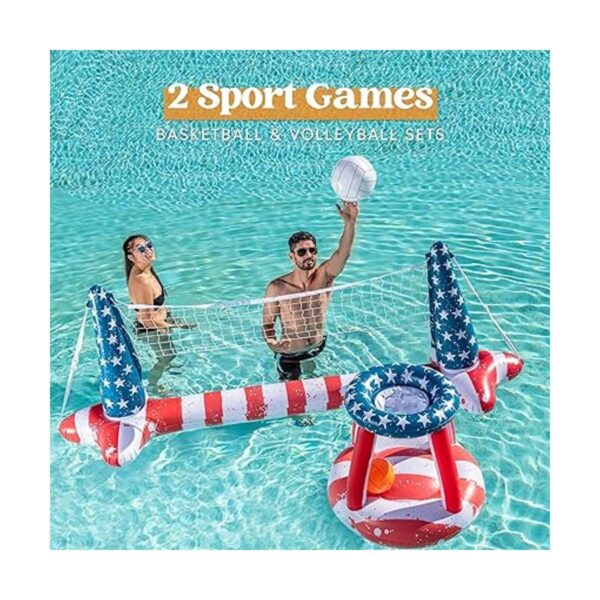 Juego de flotadores inflables para piscina red de_3