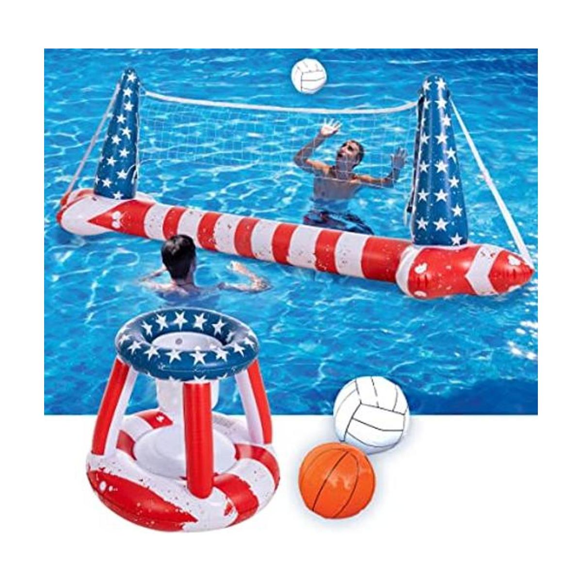 Juego de flotadores inflables para piscina red de