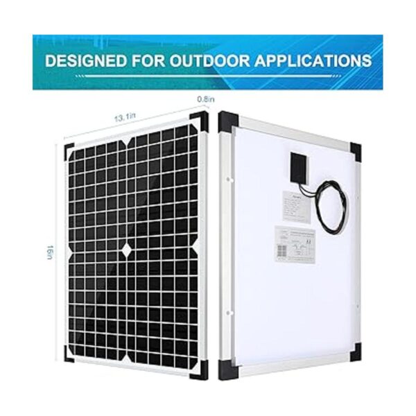 Apowery Kit de panel solar monocristalino de 12 V