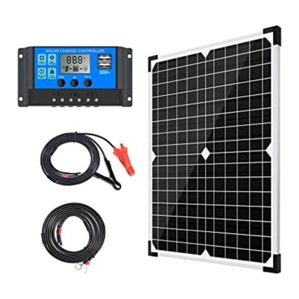 Apowery Kit de panel solar monocristalino de 12 V