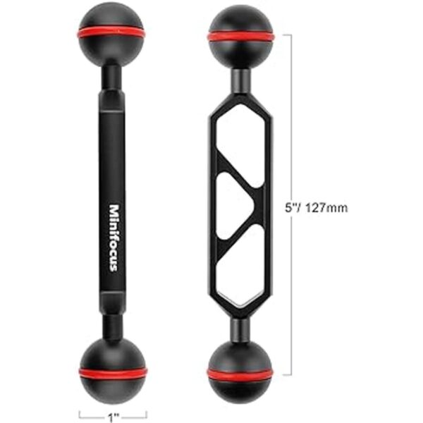 MINIFOCUS Brazo de bola doble de 1 pulgada aleación de_3