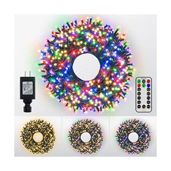 Ollny Cadena de luces de Navidad para exteriores 400 LED_1
