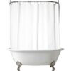 DM Cortina de ducha de 180 x 70 pulgadas forro blanco_2