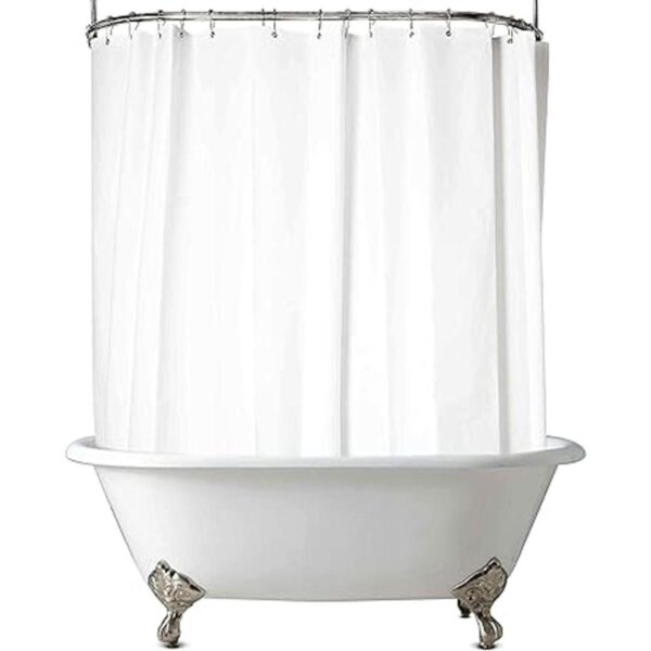 DM Cortina de ducha de 180 x 70 pulgadas forro blanco_2