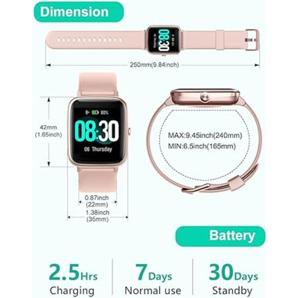 GRV Reloj inteligente para teléfonos iOS y Android