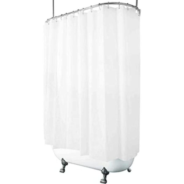 DM Cortina de ducha de 180 x 70 pulgadas forro blanco_1