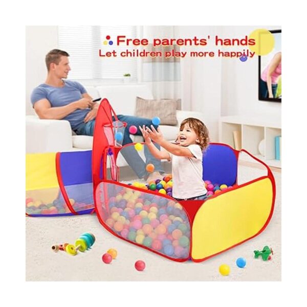 Tienda de campaña 3 en 1 para niños con pozo de bola de_4