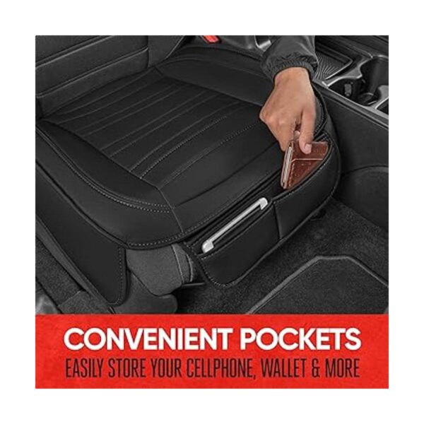 Motor Trend Fundas de asiento de piel sintética para_4