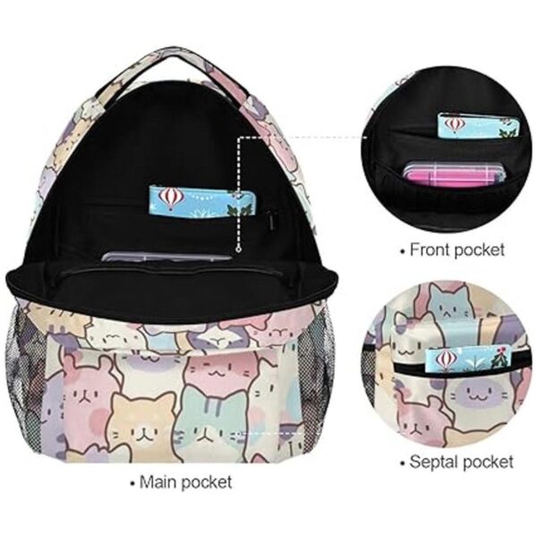 Mochila con cremallera para ordenador portátil de dibujos