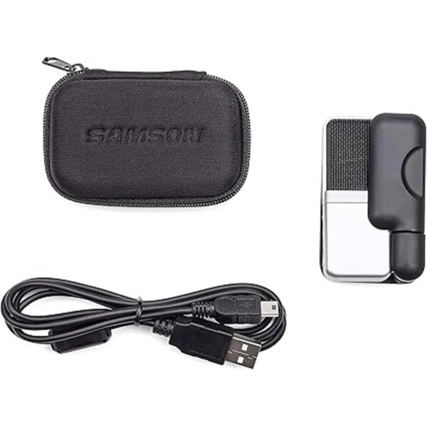 Micrófono de condensador USB portátil Samson Go Blanco_6
