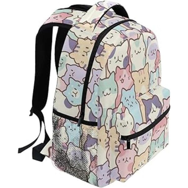 Mochila con cremallera para ordenador portátil de dibujos