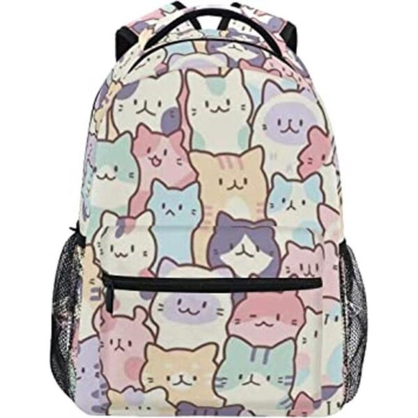 Mochila con cremallera para ordenador portátil de dibujos