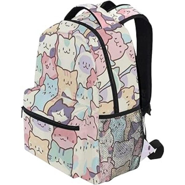 Mochila con cremallera para ordenador portátil de dibujos