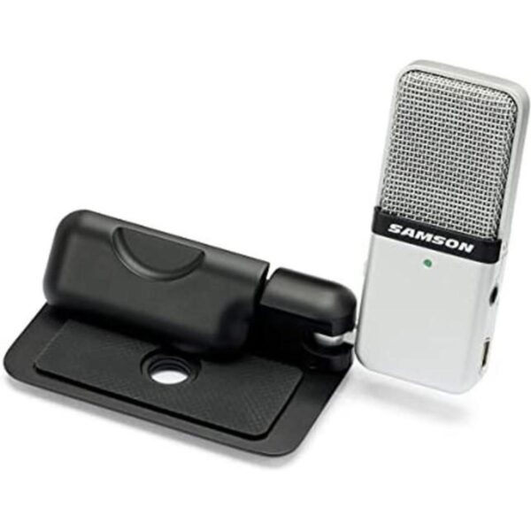 Micrófono de condensador USB portátil Samson Go Blanco_1