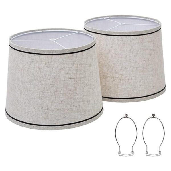 Juego de 2 pantallas de tambor para lámparas de mesa_1
