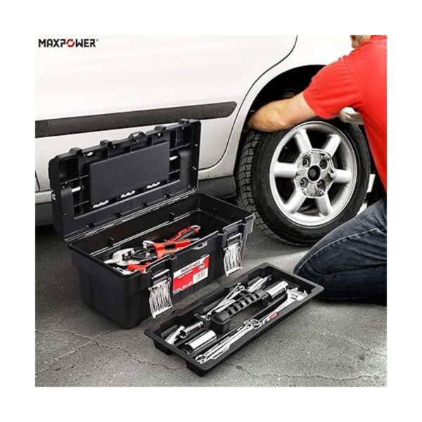 MAXPOWER Caja de herramientas de 16 pulgadas con bandeja_6